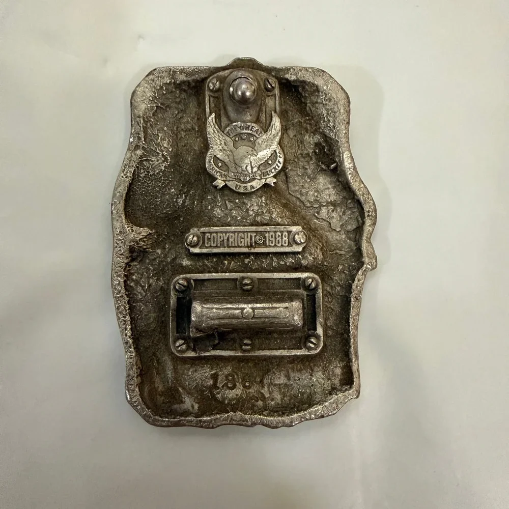 Vintage 1988 Vietnam Veteran Belt Buckle Great American Buckle Co USA Made